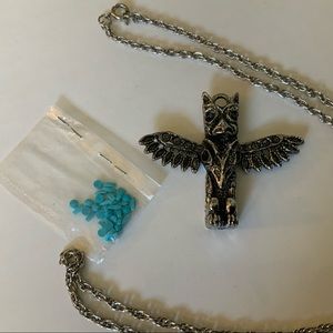 Southwestern Phoenix Necklace Kit w Faux Turquoise Vintage 70s Kit